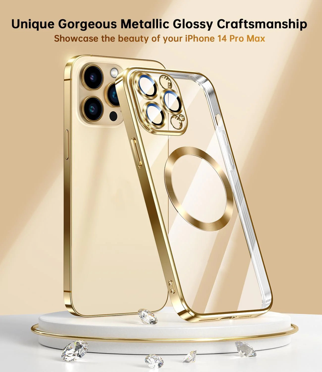 For Apple Iphone 14 13 12 11 Pro Max Case Magnetic Camera Lens Cover