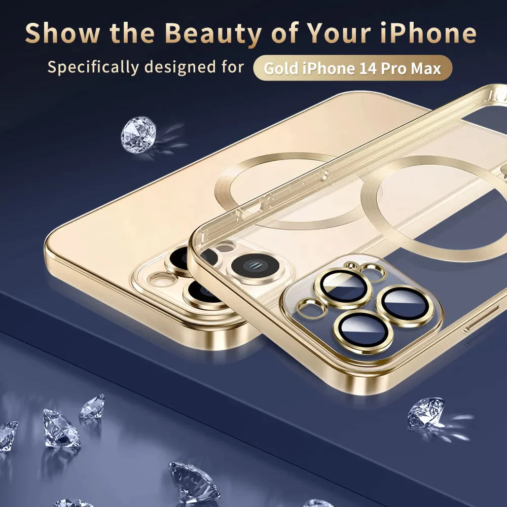 For Apple Iphone 14 13 12 11 Pro Max Case Magnetic Camera Lens Cover
