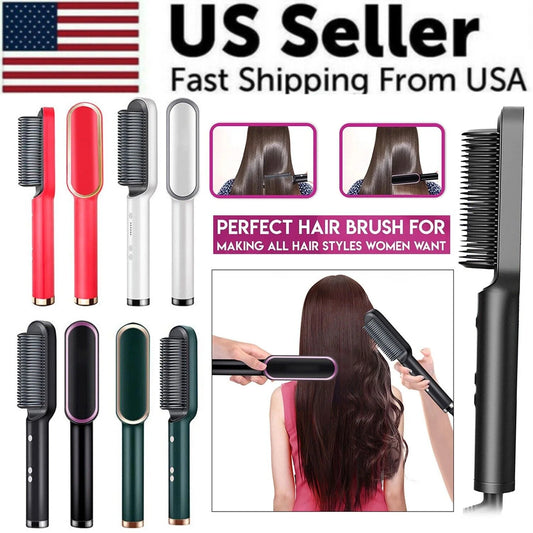 Hair and Brush Straightening Hot Comb Electric Adjustable Heat