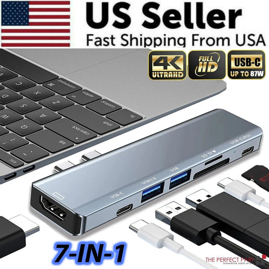 Multiport USB-C Hub Type C to USB 3.0 4K Adapter for Macbook Pro and other devices